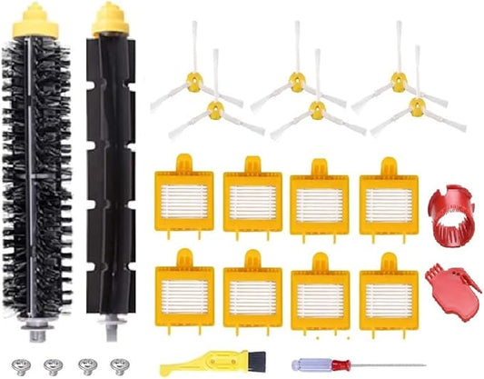 Replacement Parts for iRobot Roomba 700 Series 770 777 760 761 780 790 Robotic Vacuum Cleaners 8pc Filter 6pc Side Brush 1pc Bristle Brush Flexible Beater Brush Cleaning Tool