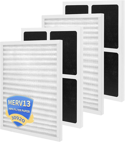 30920 Replacement Filter Compatible with Hunter HEPAtech 30920 fits 30050 30054 30055 30065 30070 30071 30075 30080 30177 30832 30882 30883 37055 37065 Air Purifiers,HEPA Carbon Filter (4 Pack)