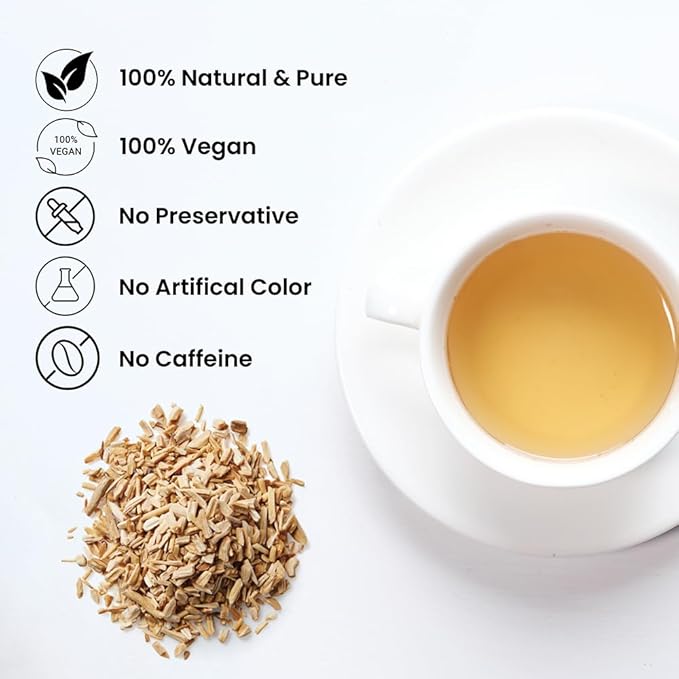Shatavari root Tea Cut 100 g | Cut & Sifted for Herbal Tea | Organic Asparagus Racemosus from India| Premium Naturally Dried Shatavari root (Shatavri, Satawar) By Hebhac Herbals