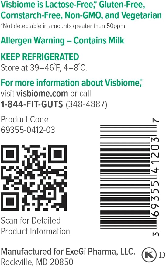 Visbiome® GI Care - High Potency Probiotic - 112.5 Billion CFU Live Probiotics, Original De Simone Formulation, Made in USA, 240 Capsules.