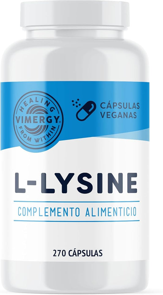 Vimergy L-Lysine – Promotes Healthy Skin, Hair & Nails* – Supports Healthy Metabolism* – Vegan, Non-GMO & Gluten-Free – 270 Capsules