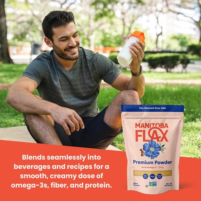 Ground Flax Seed | Manitoba Milling Co | Two 1lb Bags | Smooth Milled Flaxseed Fiber with Protein, Omega 3 | Gluten Free, Non-GMO Gourmet Milled Flaxseed for Muffins, Yogurt, Smoothies