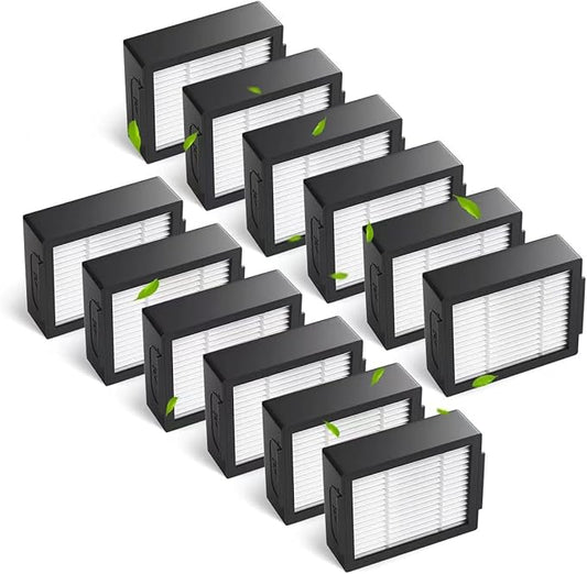 12-pack 4639161 High-Efficiency Filter for iRobot Replacement Parts Vacuum Filter, Roomba e, i & j Series, and Roomba Combo i1+ i3 i3+ i4 i5 and j5 Series