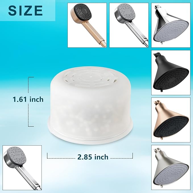 Shower Head Filter Replacement Cartridge Compatible with All Canopy Handheld & Fixed Filtered Shower Head, Shower Filter For Hard Water, 4Pack