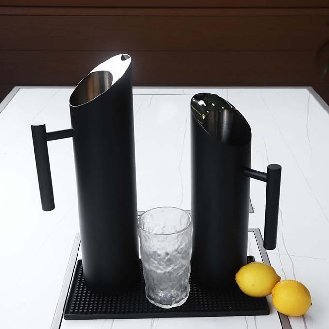 Stainless Steel Water Pitcher Carafe 53oz Polished Metal Pitcher Iced Coffee Pitcher Water Filter Pitcher for Cold Drinking by GWENBHMTOOL