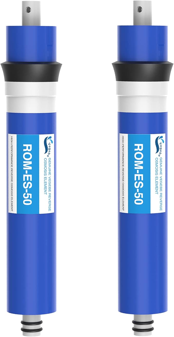 50 GPD RO Membrane Filter 12"x1.8" Reverse Osmosis Membrane Element Replacement Fits Under Sink RO Drinking Water Filter Filtration Purifier System, 2 Pack