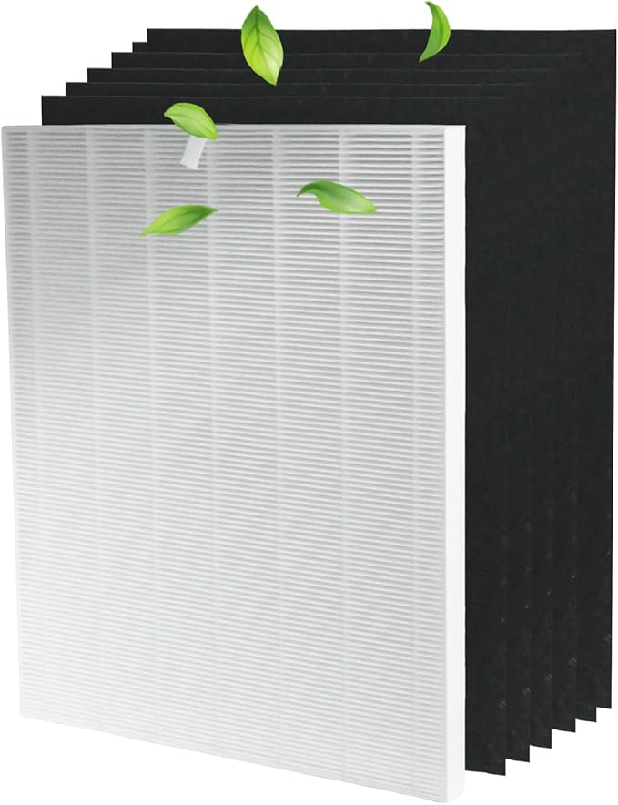 D480 H13 True Hepa Replacement Filter D4, Compatible with Winix D480 Air Purifier, 1 True HEPA+6 Carbon Filters, Part Number 1712-0100-00, True HEPA D4 Filter.