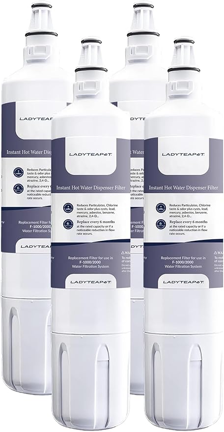 F-2000 Water Filter, Compatible With InSinkErator F-2000, F-1000, Water Filter Replacement (4 Pack)
