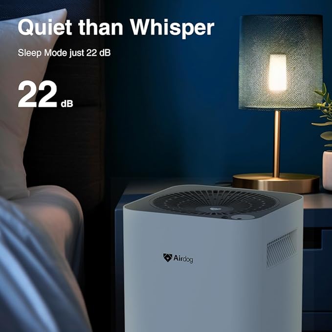 Airdog X3 Air Purifier for Bedroom with Washable Filter - TPA Technology - Up to 20X More Effective than HEPA, Remove Pet Hair, Allergies, Dust, Smoke, Odor - Whisper Quiet
