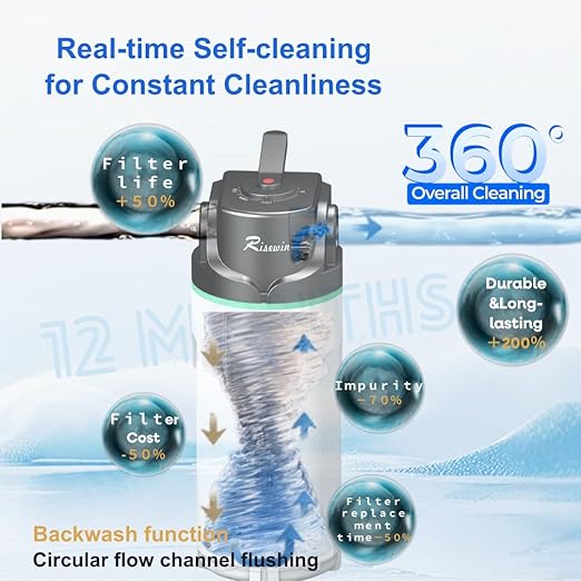 8GPM Whole House Water Filter & Water Filtration System – 3-Stage Chlorine/Sediment/Rust Filtration | Outdoor -11°F | Quick Install for Renters/Homeowners (Easy Replacement)