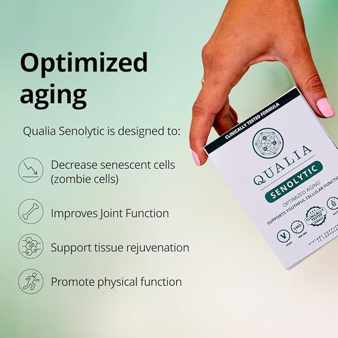 NEUROHACKER COLLECTIVE Qualia Senolytic Ultimate Formula for Enhanced Cell Repair&Rejuvenation 2-Day Aging&Longevity Support Regimen w. Fisetin,Quercetin, Piperlongumine,Senactiv®,Curcumin(Pack of 4)