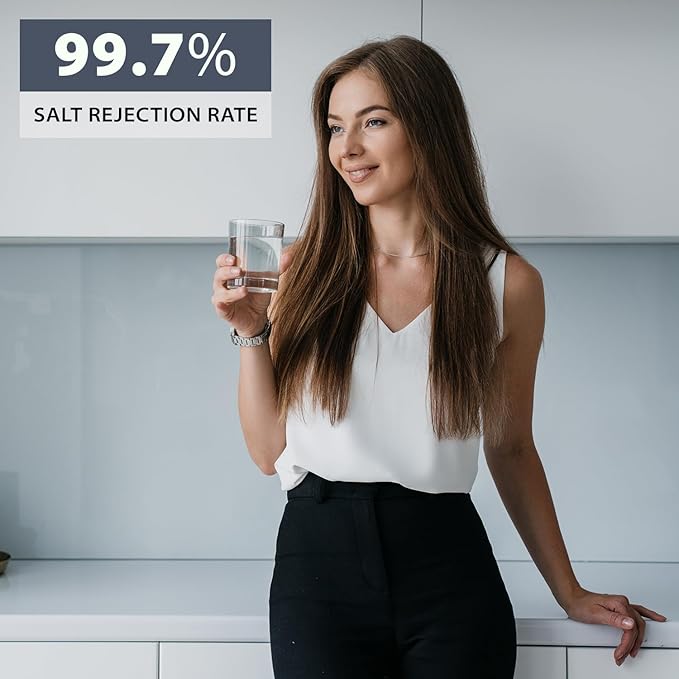 Ozmosis LP-2540 RO Reverse Osmosis Low Pressure Membrane 2.5" x 40", High Salt Rejection, Lower Energy, 150 PSI, 900 GPD Water Filtration, Premium Durability, Ideal for Commercial and Industrial Use