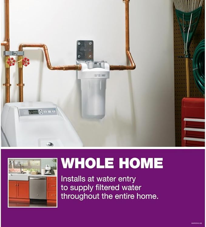 GE FXHSC Whole House Water Filter | Replacement for Water Filtration System | NSF Certified: Reduces Sediment, Rust & Other Impurities from Water | Replace Every 3 Months for Best Results | 1 Filter