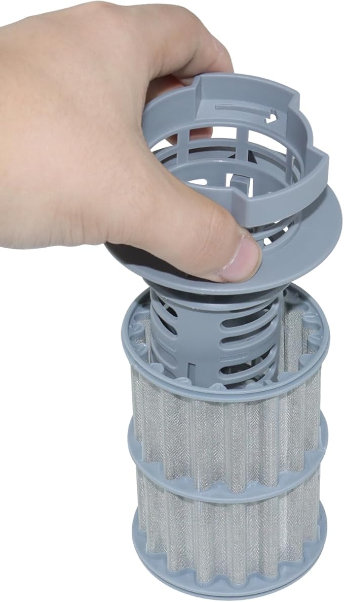 GELASKA Dishwasher Micro Filter Replaces 00645038, 00651097, 645038, 651097, AP4339631, 1560725, AH3479708, EA3479708, PS3479708, Grey, 1 Pack