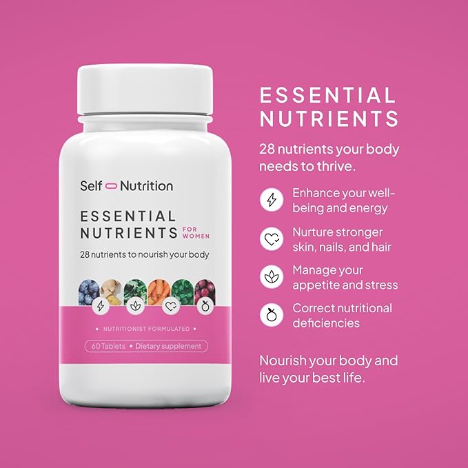 Vegan Multivitamins for Women - Once Daily - 28 Nutrients - Boost Energy, Sleep, Hair, Skin, Nails & Reduce Cravings - Keto, Vegan, Gluten Free, USA, 2-Months Supply