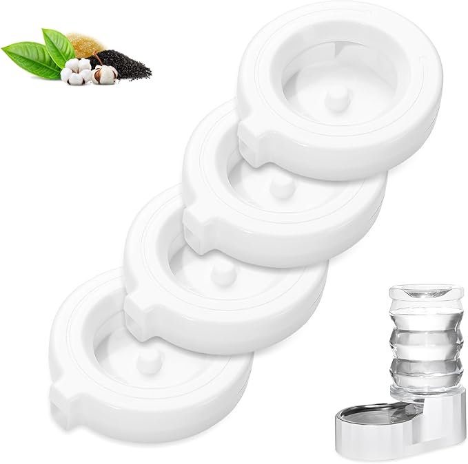 4 Pack Replacement Filters for 3L/3.6L/4.6L/6L/8L Gravity Dog/Pet Water Dispenser, Dog Water Filter Replacement, Triple Filtration Pet Fountain Filter, Water Feeder Filter for Cat and Dog