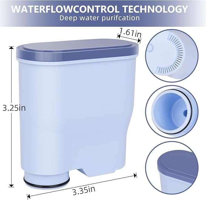 Machine Water Filter Compatible with Philips Aquaclean CA6903，CMF009，Coffee Machine Filter Cartrige Replacement with Activated Carbon，2PACK (2)