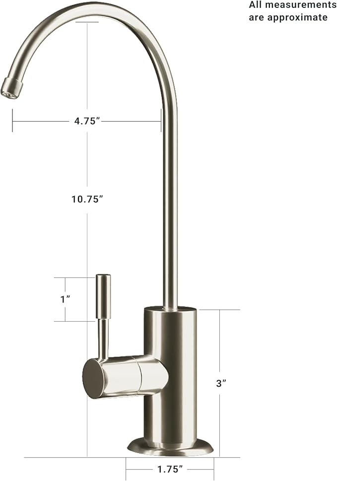Max Water Reverse Osmosis Modern Designer Style Faucet, Designer BN Type Chrome Plated CP Kitchen Counter top Faucet