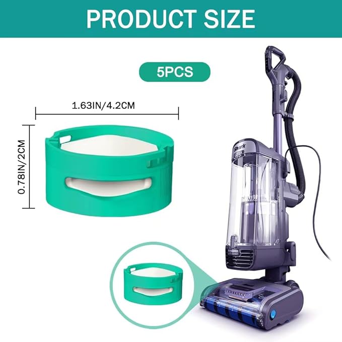 1541FC3000 Odor Neutralizer Technology Vacuum Replacement，5 Pack Vacuum Cleaner Accessories Cartridges Compatible with Shark AZ3000 AZ3002 HZ3000 HZ3002 IZ862H IZ562H ZD550