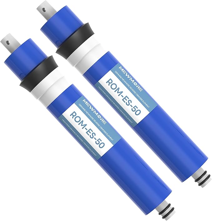 50 GPD RO Membrane, 11.75"x1.75" Reverse Osmosis Membrane Filter Replacement Element for Under Sink RO Drinking Water Filter Purifier Filtration System, 2-Pack
