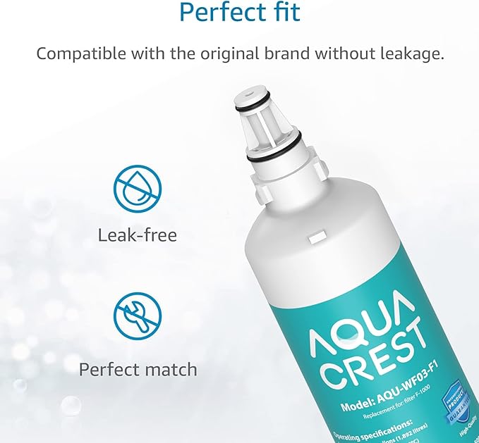 AQUACREST F-1000, 4204490 Filter, Replacement for InSinkErator® F-1000 F-2000 F-3000 Sub-Zero 4204490, 4290510 and AquaPure AP Easy C-Complete, Sub Zero Water Filter Replacement, NSF/ANSI 42, 2 Packs