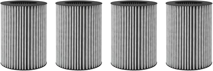 Nispira 2-in-1 AM-1A HEPA with Activated Carbon Filter Replacement For The Three Musketeers III M Mini Portable Air Purifier for Car Desktop, 4 Packs