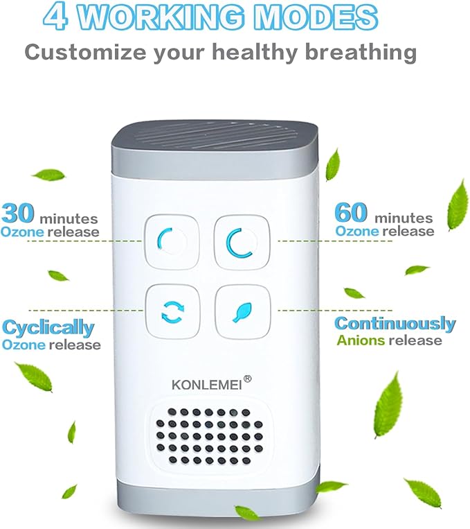 Ozone Air Purifier, Quickly Purifying Air and Eliminate Odor, Smoke in Pet Room, Bathroom, Kitchen, Shoe Cabinet, etc