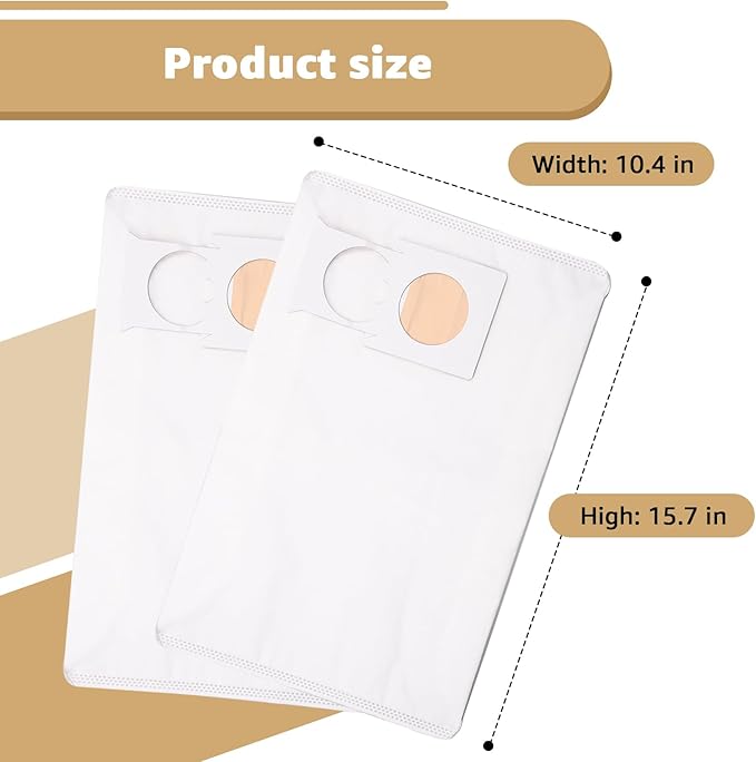191C26-2 filter bag replacement - Compatible with XCV17/XCV18 18V X2 LXT makita vacuum bag Heavy-duty filtration, long-lasting durability-10-pack.