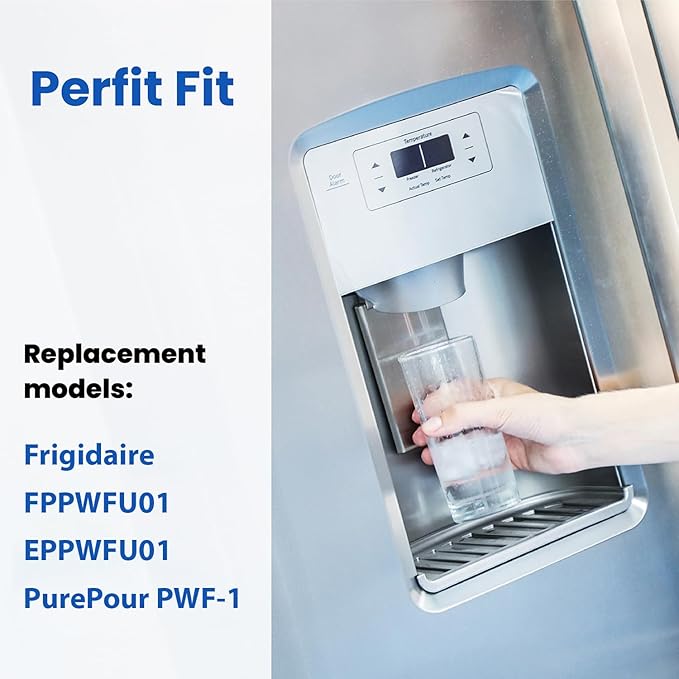 FPPWFU01 EPPWFU01 Water Filter Replacement, Compatible with EPPWFU01 PureAdvantage PWF-1, Frigidaire FPPWFU01 PurePour PWF-1 (2 Count) - Packaging May Vary