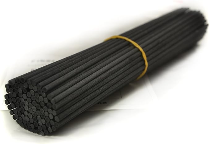 100 Pieces Fiber Reed Diffuser Replacement Refill Sticks (11" x 3mm, Black)