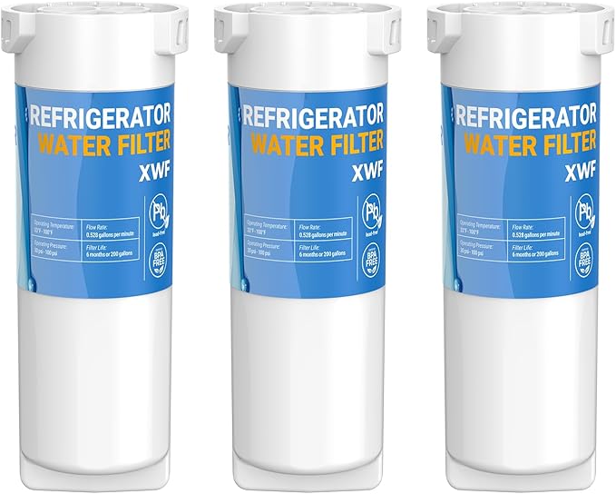 XWF (Not XWFE) Water Filter Replacement for ge XWF Water Filter, Replacement for ge WR17X30702 GBE21 GDE21 GDE25 GFE24 GFE26 GNE21 GNE25 GNE27 GNE27 GWE19 GYE18 Filter | 3pack