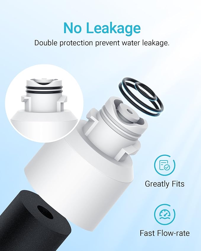 AQUA CREST DA29-00020B Replacement for Samsung HAF-CIN/EXP, DA29-00020B-1, RF28HMEDBSR, RF263BEAESR, RF4287HARS, HAF-CIN, DA97-08006A-1, RF28K9380SR, RF28HFEDTSR, Refrigerator Water Filter, 3 Filters