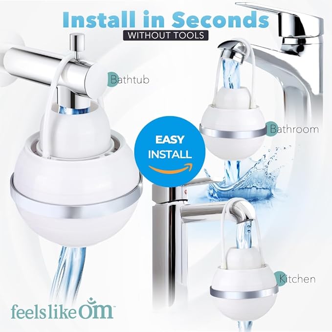 Water Filter for Bath Tub - 10-Stage Filtration Bath Filter for Tub Faucet | Bathtub Water Filter - Bath Filter Reduces Chlorine & Heavy Metals, Balances pH, Infuses Vitamin C - BPA free