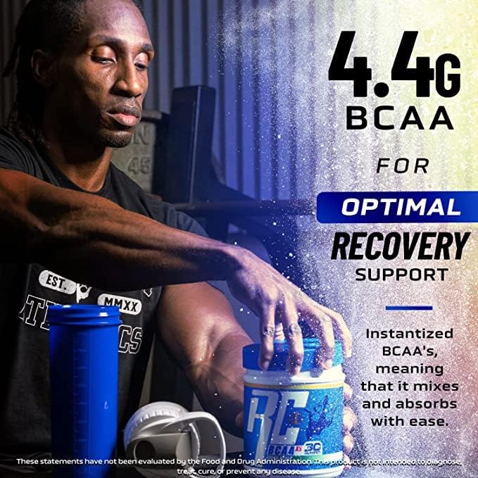 Ronnie Coleman Signature Series 30 Servings, XS BCAAs Amino Acids Powder with EAAs, Sugar Free Hydration Drink and Muscles Recovery Supplements, Green Apple Flavored Post Workout Powder