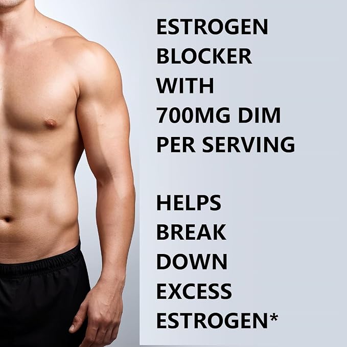 E-Block DIM Supplement 700MG Extra Strength Estrogen Blocker | Hormone Balance for Men and Women | M e n o p a u s e, Acne, Hot Flashes Relief, PCT & P r o s t a t e Support 60 Ct.