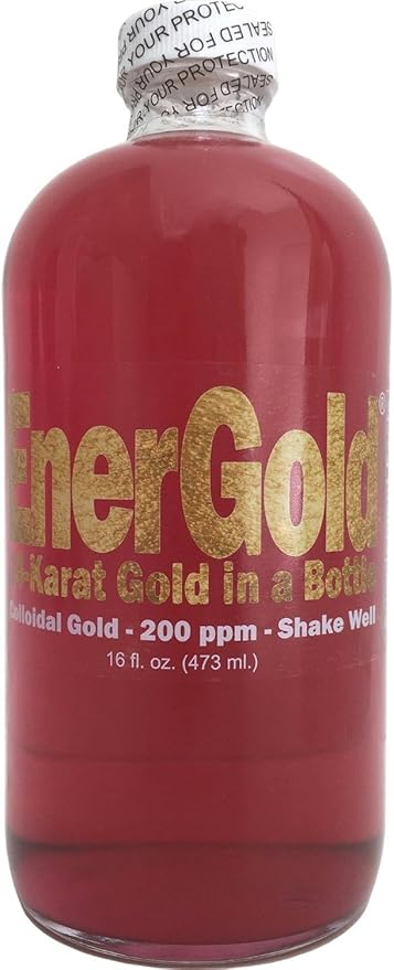 EnerGold® 99.99%-Pure Ultraconcentrated 200-ppm Ruby-Red Colloidal Gold. Deflect Radiation & EMFs, Repair DNA, Regenerate Pineal Gland, Rejuvenate All Tissues of The Body, Energize Your Aura,...