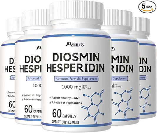 Diosmin Hesperidin 1000 Mg | Advance Support Supplement | Capsules for Men & Women, 300 Capsules (Pack of 5)