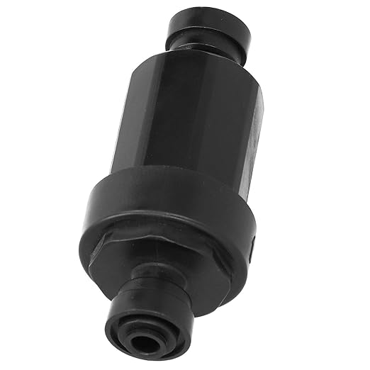 1/4in Irrigation Filter with Stainless Steel Strainer Quick Connect Filtration System for Courtyards Gardens Black 3.9x1.6in