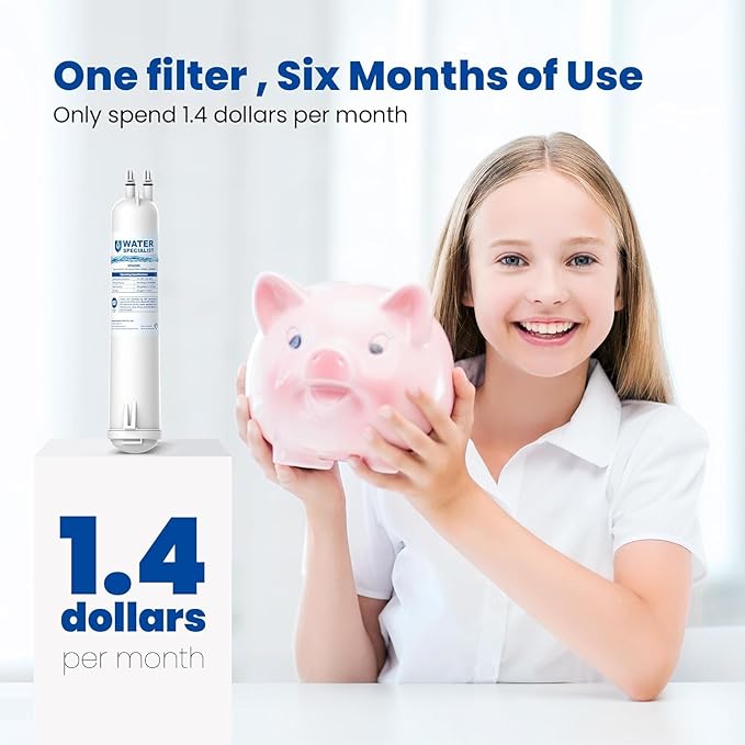 Waterspecialist WS608 Water Filter, Replacement for Whirlpool® EDR3RXD1, 4396841, Everydrop® Filter 3, 4396710, Kenmore® 46-9083, 46-9030, Refrigerator Water Filter, 3 Filters