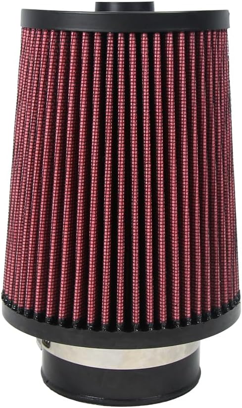 2.75 Inch 70 mm Inlet Cold Air Intake Filter Cone Replacement Quality Dry Air Filter Red