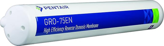 Pentair Pentek GRO-75EN High Efficiency Reverse Osmosis Membrane, TLC Encapsulated Replacement Membrane with Permeate Check Valve, 200 ML/Minute Drain Line Flow Control, 75 GPD Flow Rate