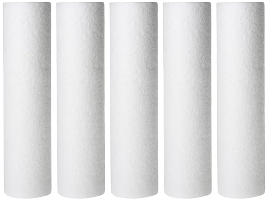 IPW Industries Inc. - Whole House Water Filter Replacement Cartridge, 50-Micron Poly-Spun Sediment Filtration System for Home Water - Watts Premier, 5 Pack