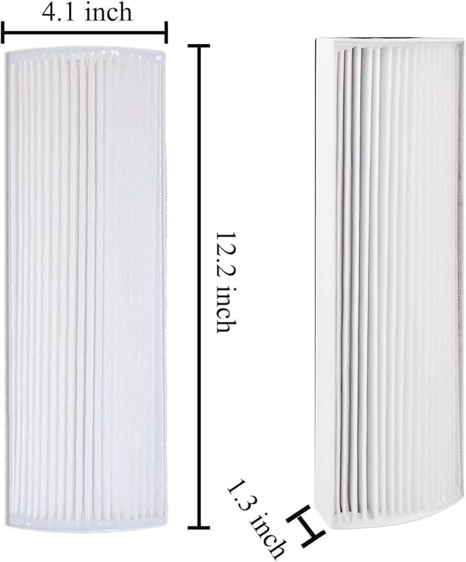 TPP220F True HEPA Air Filter Replacement Compatible with Air Purifier Models TPP220, TPP220F, TPP220H & TPP220M - 12.2” x 4.1” x 1.3”,4-Stage Filtration with Activated Carbon (1 Pack