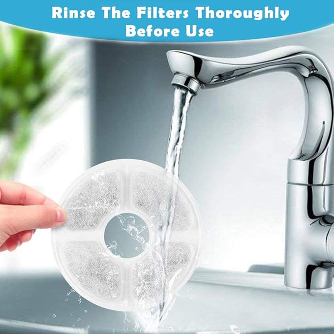 12-Pack Cat Fountain Filters, Replacement Filters for 84oz/2.5L Water Fountain