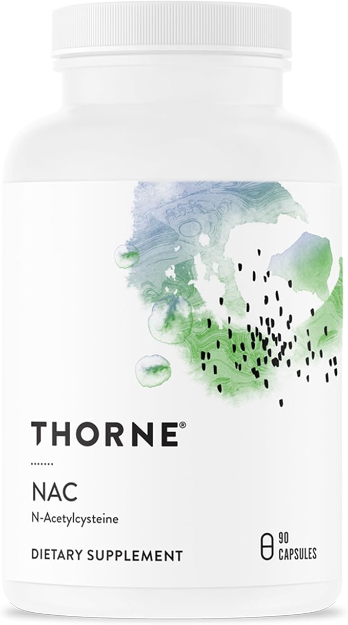 THORNE - NAC - N-Acetylcysteine - 500mg - Supports Respiratory Health and Immune Function*; Promotes Liver and Kidney Detox - 90 Capsules