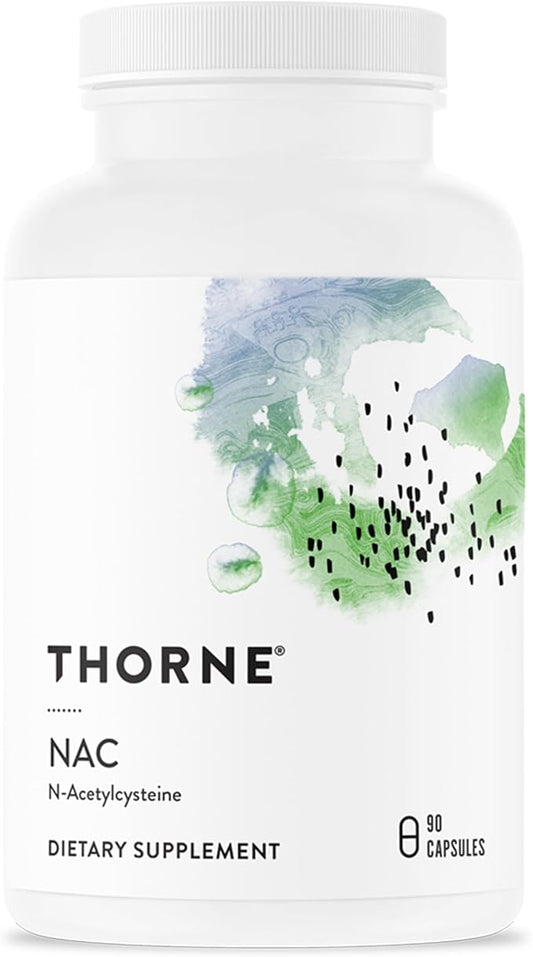 THORNE - NAC - N-Acetylcysteine - 500mg - Supports Respiratory Health and Immune Function*; Promotes Liver and Kidney Detox - 90 Capsules