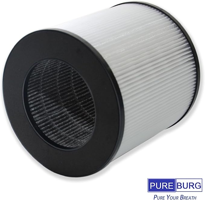 PUREBURG Replacement Filter Compatible with Druiap KJ150 & Cwxwei SY910 KJ150 (AF3001) Air Purifier,2-Pack True HEPA 3-Stage Filtration Activated carbon