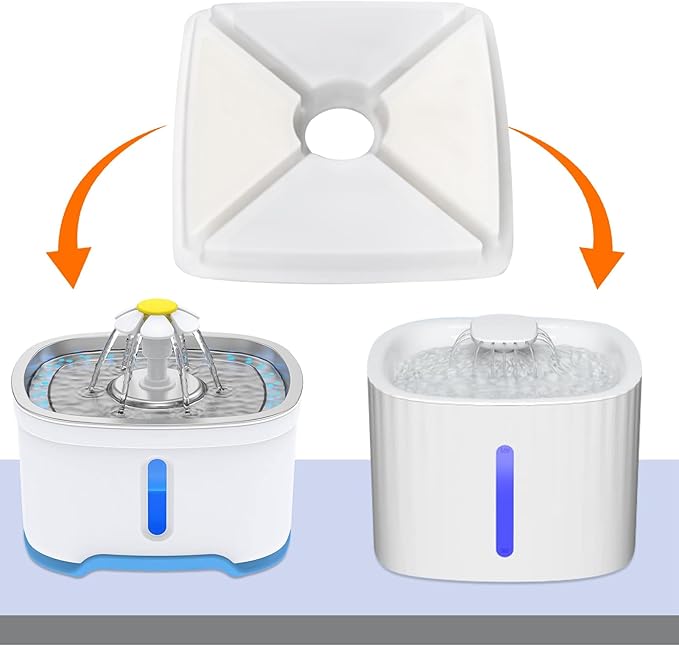 20 Pcs Cat Water Fountain Filters - Pet Water Fountain Filters 3 Triple Filters Replacement with Lonic Resin and Activated Carbon for Square 84oz/2.5L Automatic Pet Fountain Cat Water Fountain