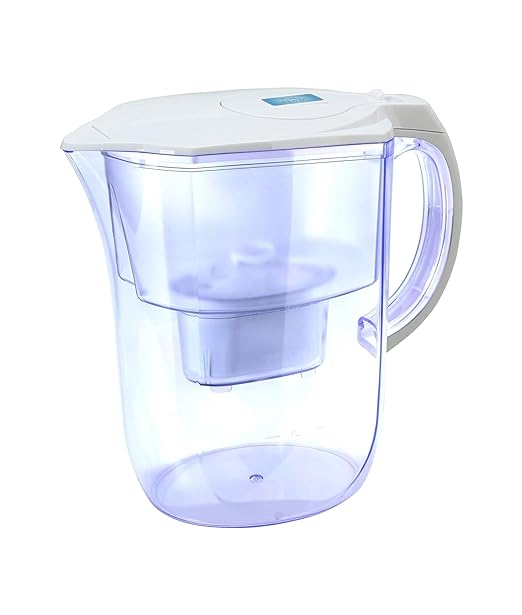 Ultra Premium 3.8L Alkaline Water Filter Pitcher BPA Mineralized pH 9.5 Activated Carbon Filter for Healthy Drinking Water(White)