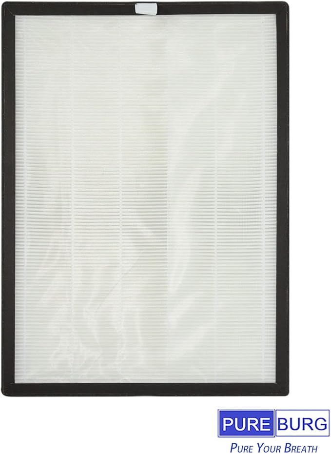 PUREBURG Replacement Filter Compatible with COSTWAY EP24770US Air Purifier 79451236,1-Pack H13 HEPA Activated Carbon 2-IN-1 3-Stage Filtration Air Clean Dust VOCs